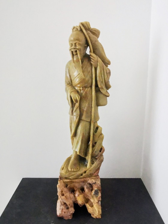 Image 1 of Immagine, pietra ollare, dio cinese della fortuna Shou