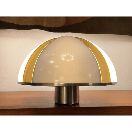 Vintage Mushroom lamp in plexi and stainless steel, 1970