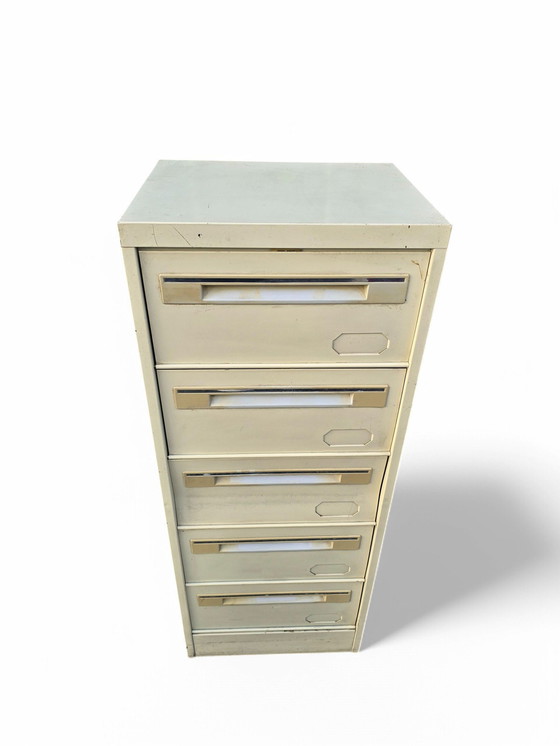 Image 1 of 70'S Vintage Metallic Flap Cabinet