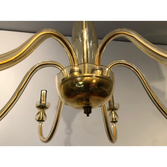 Image 1 of Pair of vintage Murano crystal chandeliers, 1970