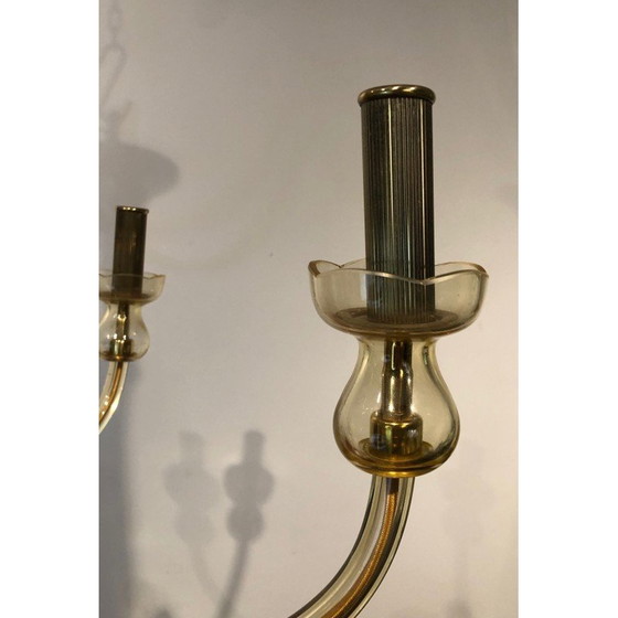 Image 1 of Pair of vintage Murano crystal chandeliers, 1970