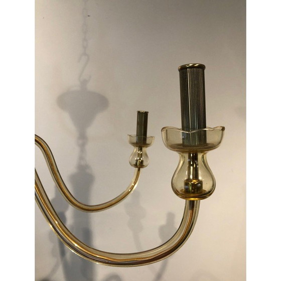 Image 1 of Pair of vintage Murano crystal chandeliers, 1970