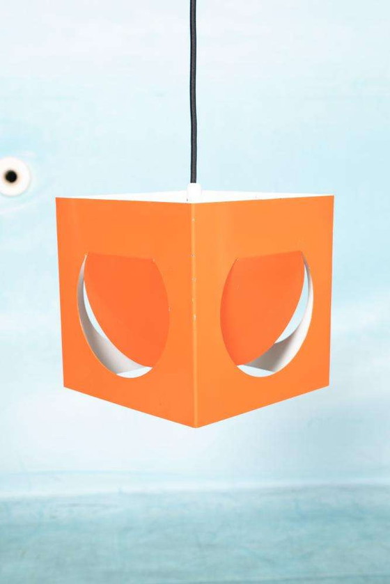 Image 1 of Space age Finnish design pendant lamp, 1960s Cube Stockmann Orno