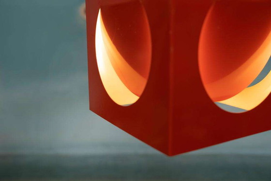 Image 1 of Space age Finnish design pendant lamp, 1960s Cube Stockmann Orno