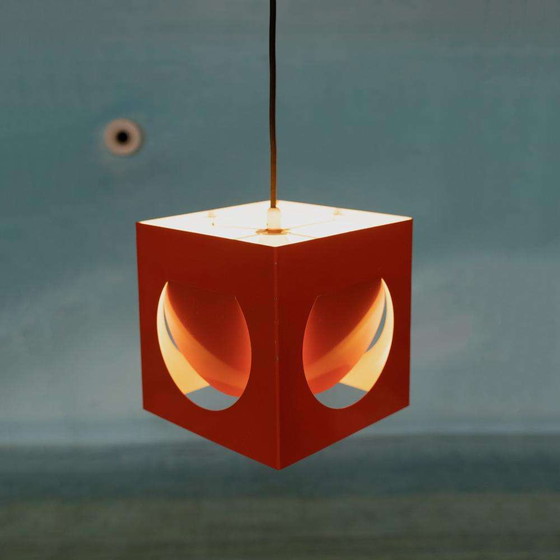 Image 1 of Space age Finnish design pendant lamp, 1960s Cube Stockmann Orno