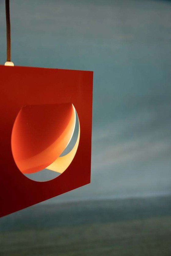 Image 1 of Space age Finnish design pendant lamp, 1960s Cube Stockmann Orno