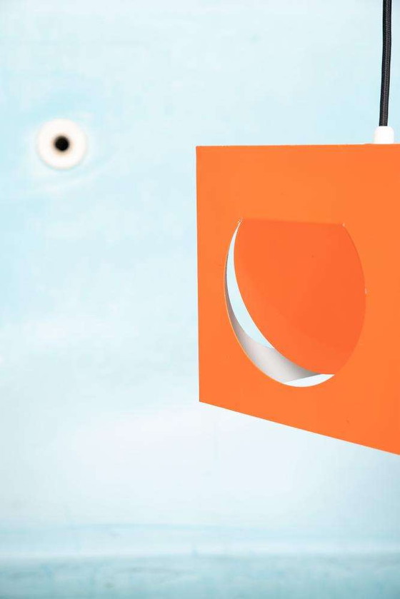 Image 1 of Space age Finnish design pendant lamp, 1960s Cube Stockmann Orno