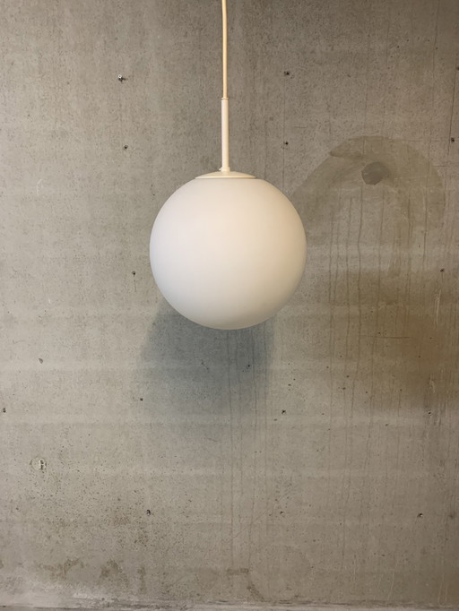 Large White Globe Lamp, Glass Hut Limburg.