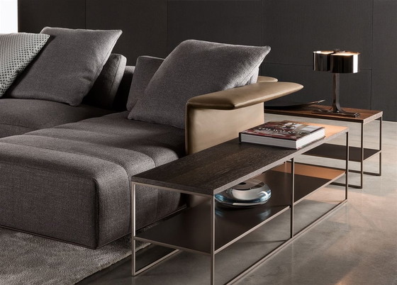 Image 1 of Canapé d'angle modulable Minotti Freeman Couette et tailleur en tissu G