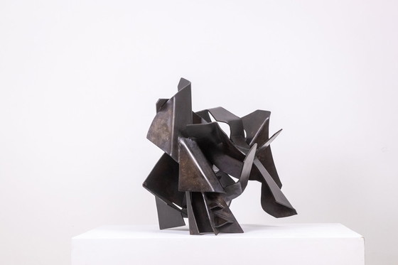 Image 1 of Jean Campa. Sculpture En Fer Patiné Découpé. 1980s.