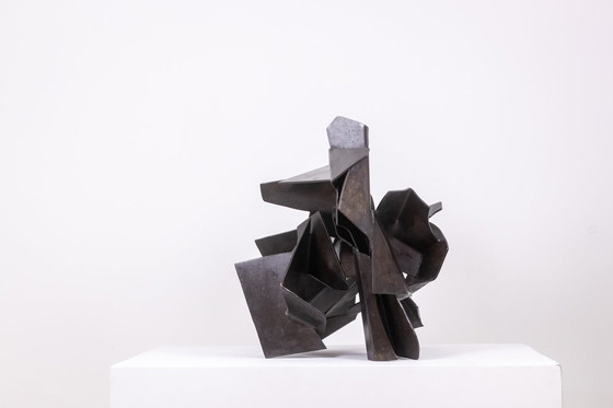 Image 1 of Jean Campa. Sculpture En Fer Patiné Découpé. 1980s.