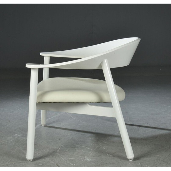Image 1 of Vintage white armchair and ottoman by Henrik Bønnelycke for Nelo, 2003