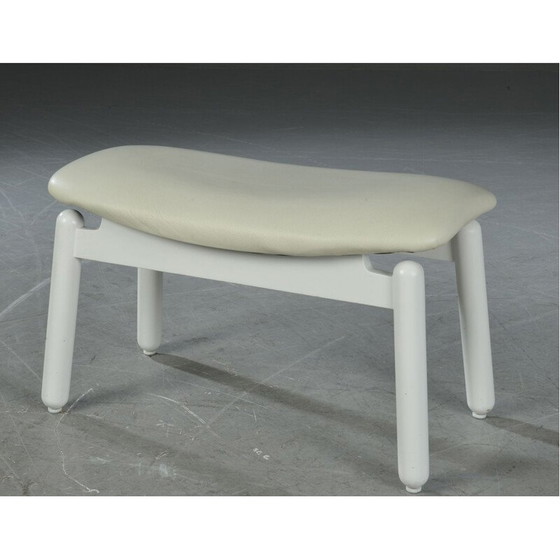 Image 1 of Vintage white armchair and ottoman by Henrik Bønnelycke for Nelo, 2003