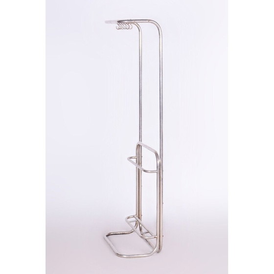 Image 1 of Parete da toeletta vintage Bauhaus in acciaio cromato, Repubblica Ceca 1930