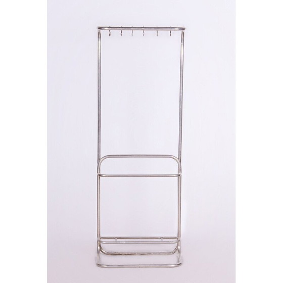 Image 1 of Parete da toeletta vintage Bauhaus in acciaio cromato, Repubblica Ceca 1930