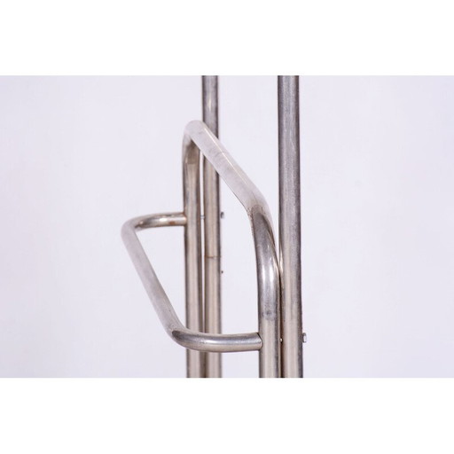 Vestidor vintage Bauhaus de acero cromado, República Checa, 1930