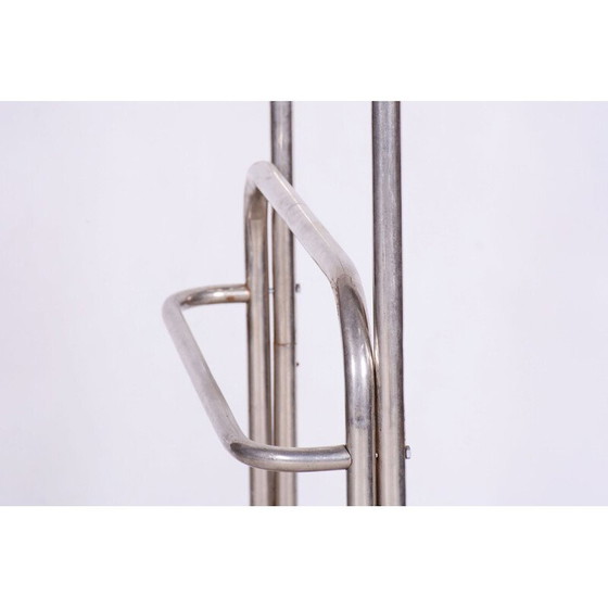 Image 1 of Parete da toeletta vintage Bauhaus in acciaio cromato, Repubblica Ceca 1930