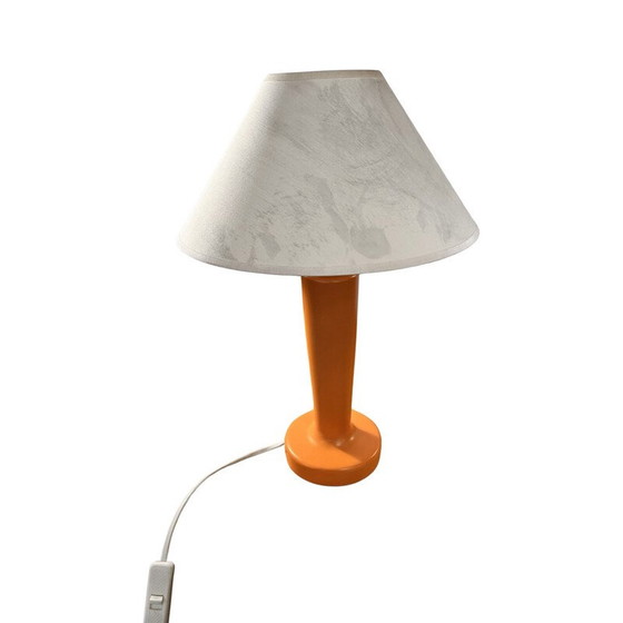 Image 1 of Vintage table lamp model BEA04 in ceramic and fabric for Lamperr, Poland 1990