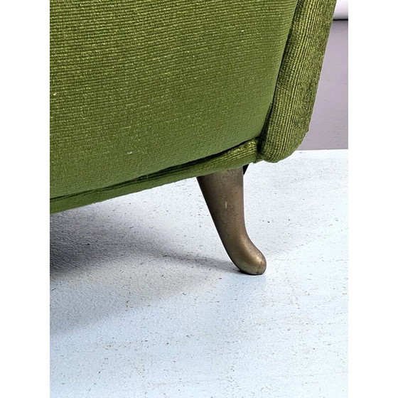 Image 1 of Pair of mid-century Italian green velvet Isa armchairs, 1950s