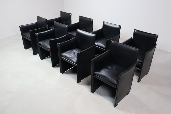 Image 1 of Set Of Eight Break 401 Armchairs By Mario Bellini For Cassina, 1976