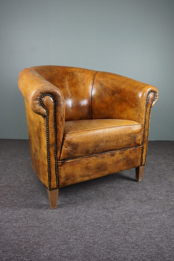 Image 1 of Fauteuil club en peau de mouton