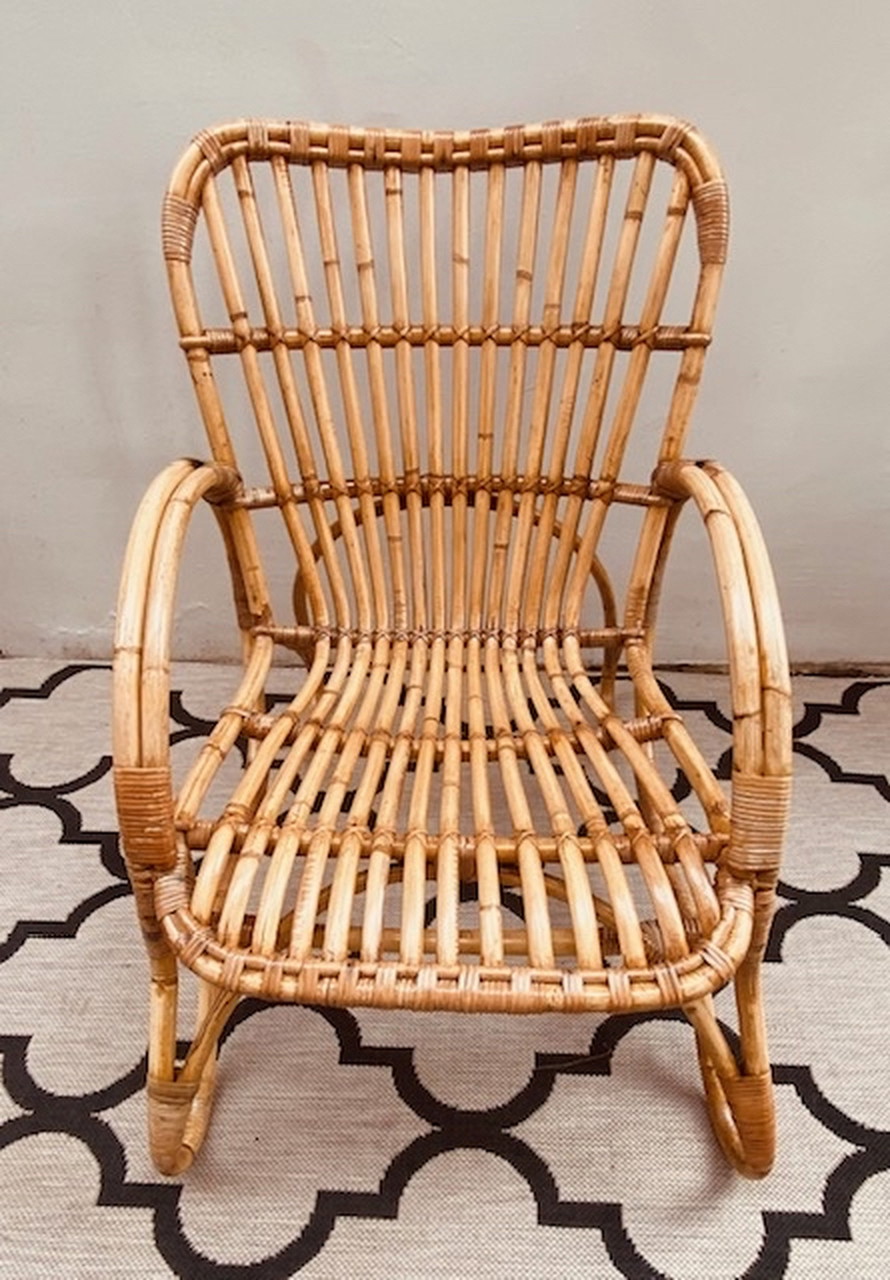 Bamboo Wicker Chair Lounge Rattan Bamboo Rohe Armchair Lounge