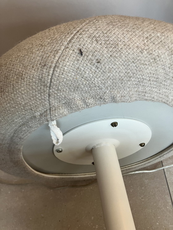 Image 1 of Poggiapiedi vintage a forma di tromba / sgabello con tessuto Kvadrat intrecciato