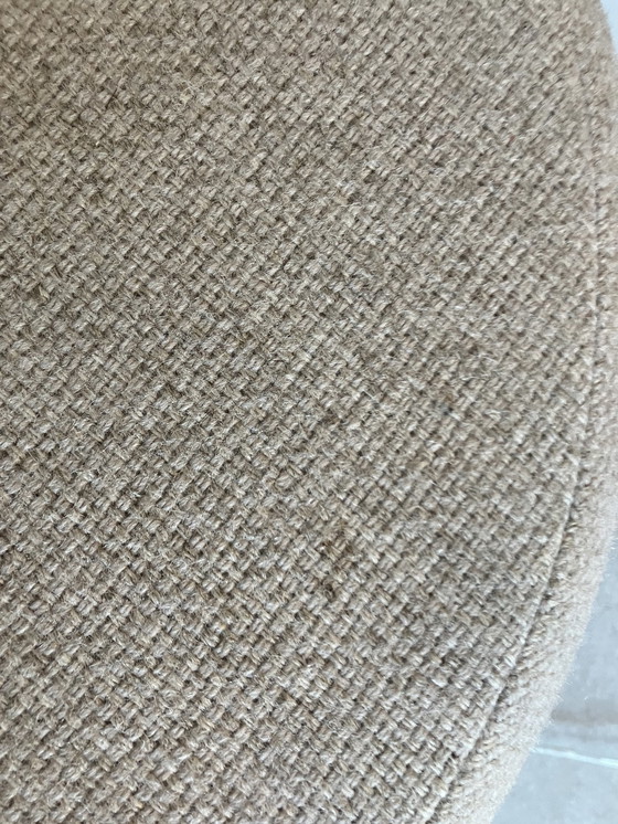 Image 1 of Poggiapiedi vintage a forma di tromba / sgabello con tessuto Kvadrat intrecciato