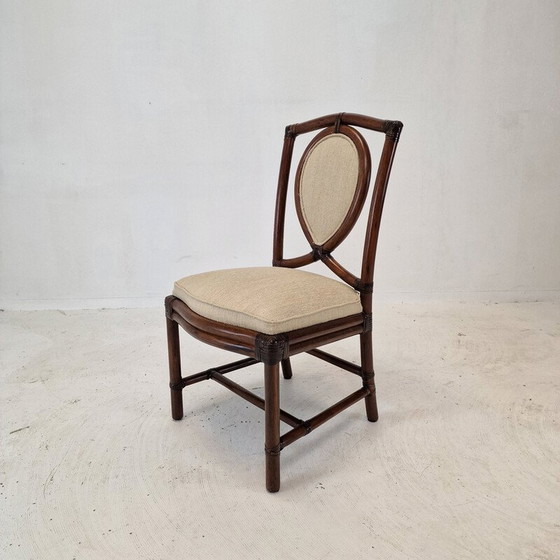 Image 1 of Set of 6 vintage bamboo dining chairs by Gasparucci Italo, 1970s