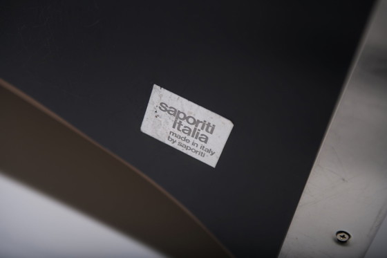 Image 1 of Set vintage Vela Alta in pelle originale di Giovanni Offredi per Saporiti Italia