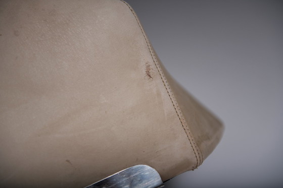 Image 1 of Set vintage Vela Alta in pelle originale di Giovanni Offredi per Saporiti Italia