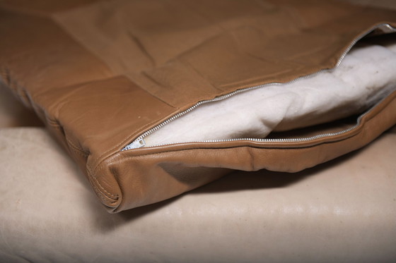 Image 1 of Set vintage Vela Alta in pelle originale di Giovanni Offredi per Saporiti Italia