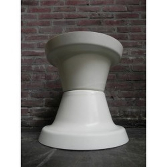 Image 1 of Vintage stool with orange seat 