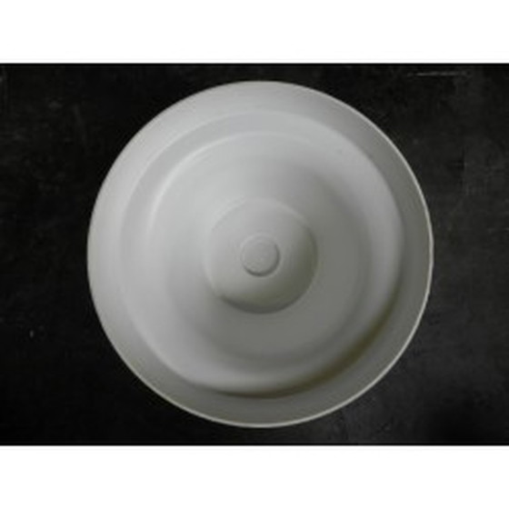 Image 1 of Vintage stool with orange seat 