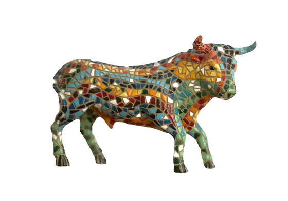 Image 1 of Ceramic sculpture bull, Gaudi style