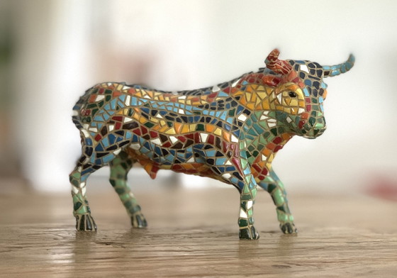 Image 1 of Ceramic sculpture bull, Gaudi style