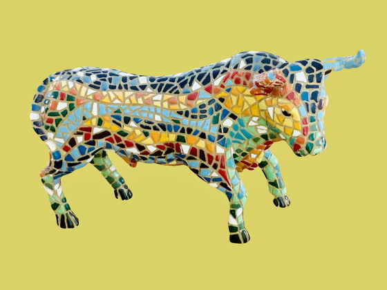 Image 1 of Ceramic sculpture bull, Gaudi style