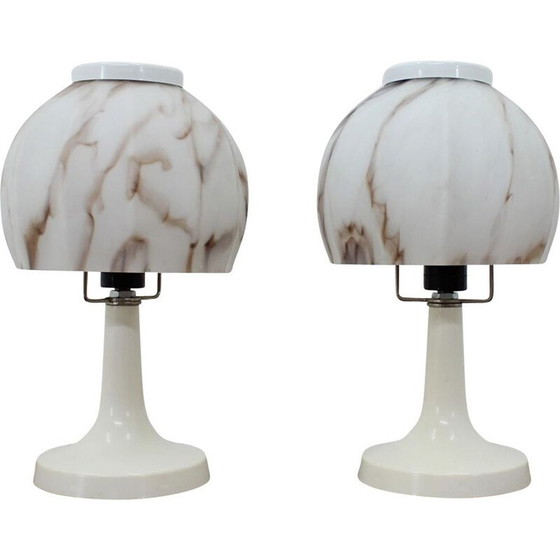 Image 1 of Coppia di lampade da tavolo vintage, Cecoslovacchia 1970