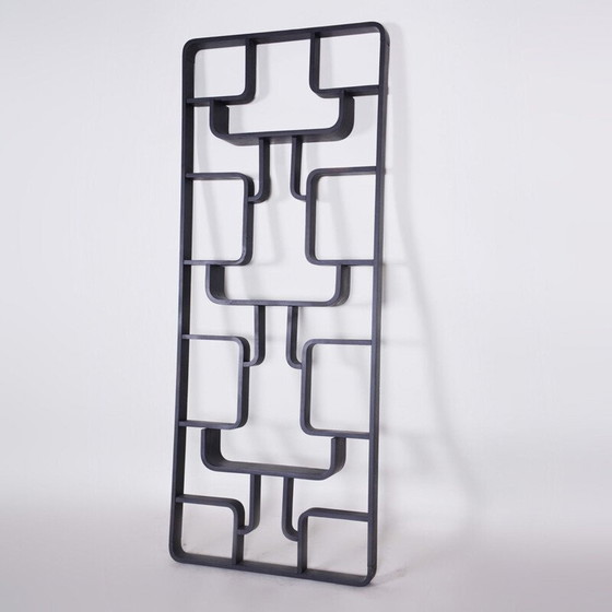 Image 1 of Vintage rounded corner black claustra by Volak for Drevopodnik Holesov, 1960s
