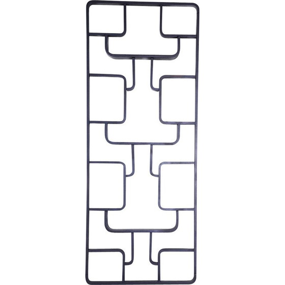 Image 1 of Vintage rounded corner black claustra by Volak for Drevopodnik Holesov, 1960s