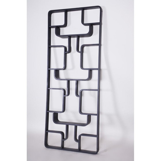Image 1 of Vintage rounded corner black claustra by Volak for Drevopodnik Holesov, 1960s