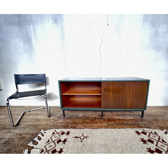 Image 1 of Vintage oakwood and chrome lowboard, 1950