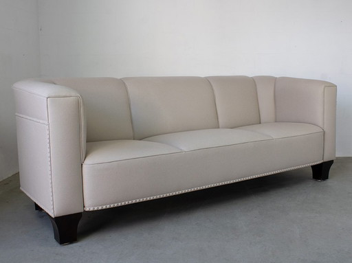 Wittmann Palais Stoclet Set Sofa, Armchair, Footstool Design Josef Hoffmann 1905