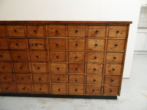 Vintage Apothecary Cabinet With 48 Drawers 1950'S