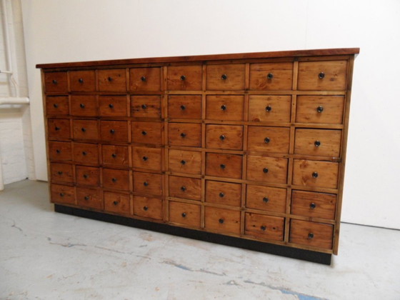 Image 1 of Vintage Apothecary Cabinet With 48 Drawers 1950'S