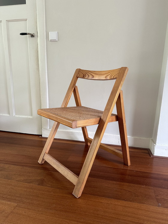 Image 1 of Chaise pliante vintage à sangles
