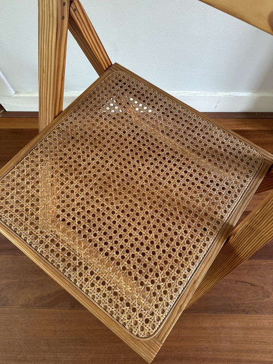 Image 1 of Chaise pliante vintage à sangles