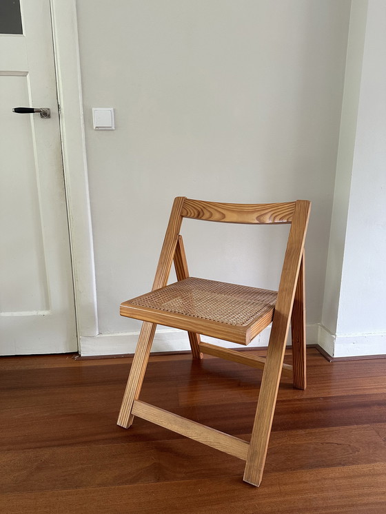 Image 1 of Chaise pliante vintage à sangles