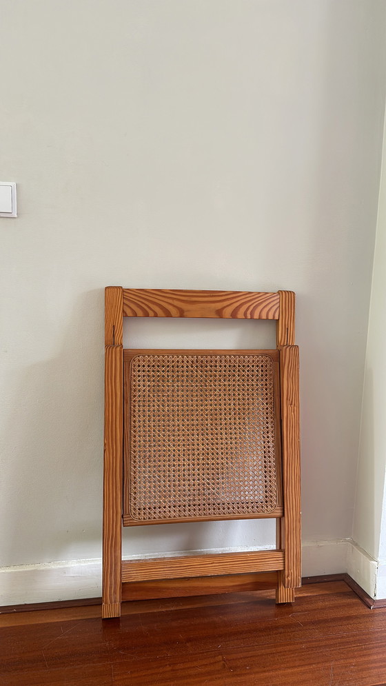Image 1 of Chaise pliante vintage à sangles