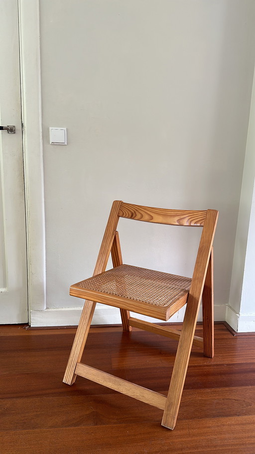 Chaise pliante vintage à sangles